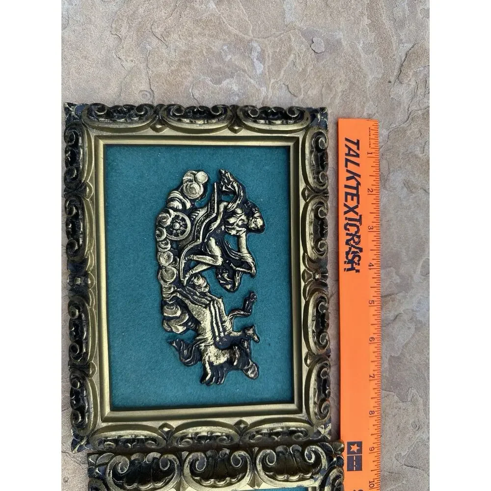 Vintage Clifford Art Studio‎ Inc New York Masterpieces velvet Roman plaque